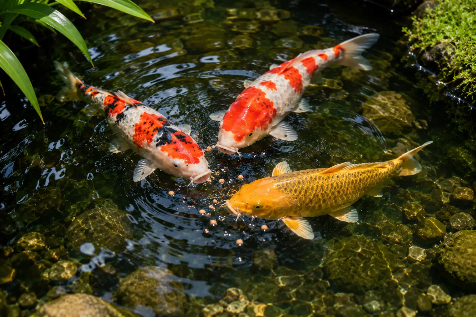 3 koi fish