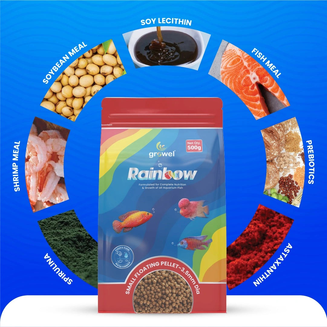 Growel Rainbow Small Floating Pellets | 3.5mm