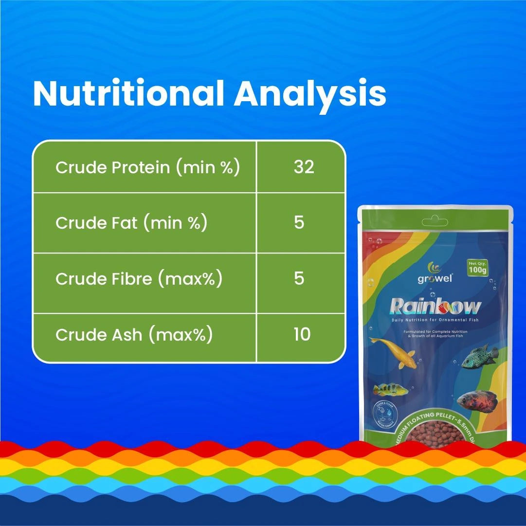 Medium Floating Pellets | 5.5mm | Growel Rainbow